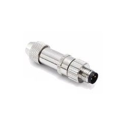 Connecteur mâle M8, 4 pol.,   IP67, 4A, blindé
